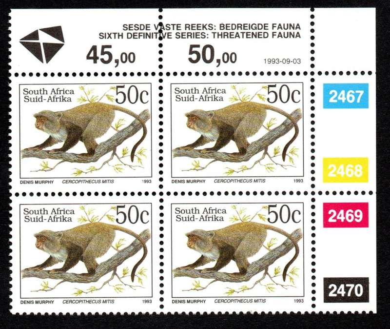 RSA 1993/09/03 6th Definitive 50c Control Blocks