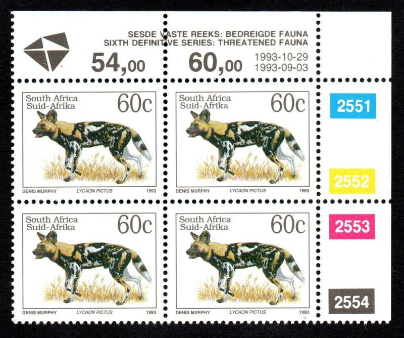 RSA 1993/09/03 & 1993/10/29 6th Definitive 60c Control Blocks