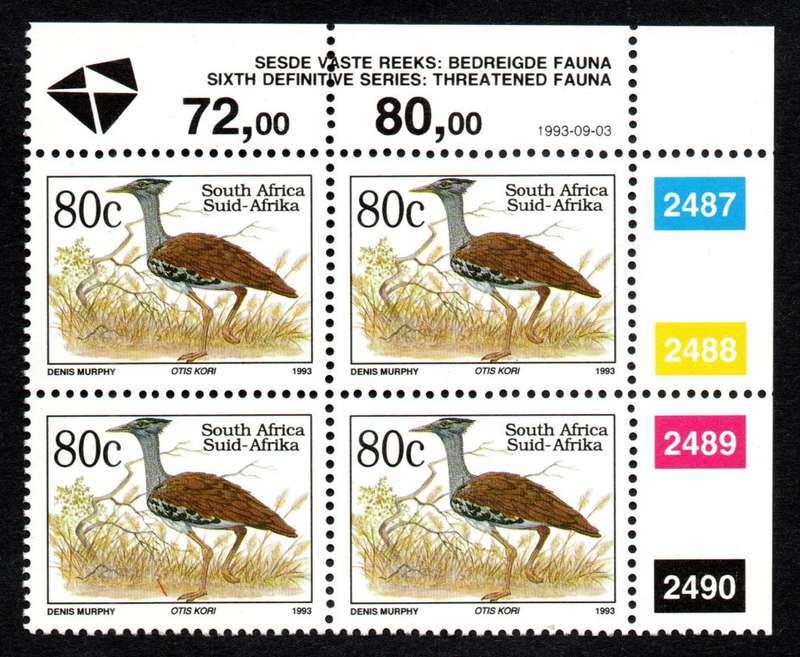 RSA 1993/09/03 6th Definitive 80c Control Blocks