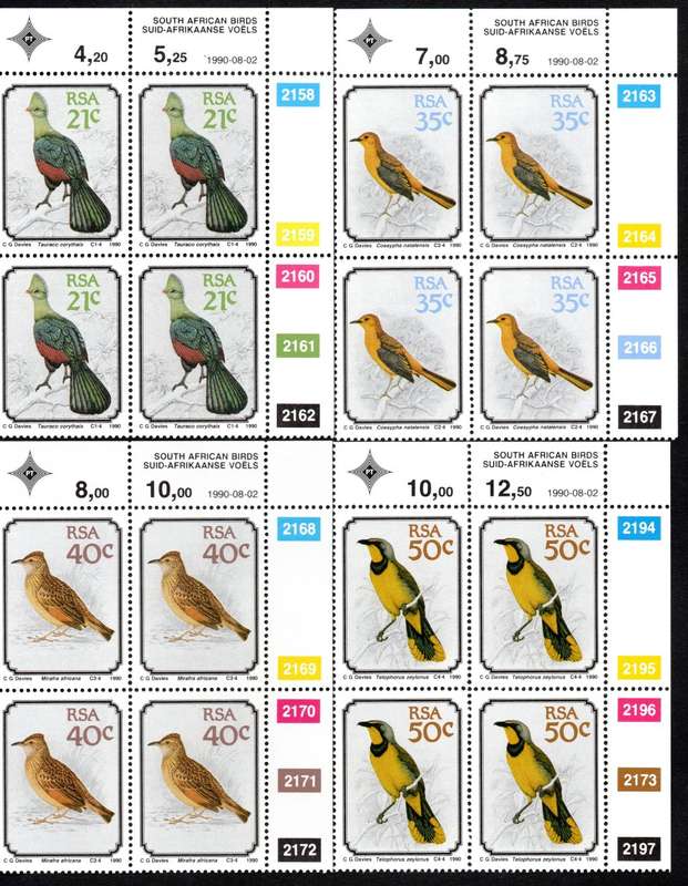 RSA 1990/08/02 South African Birds Control Blocks