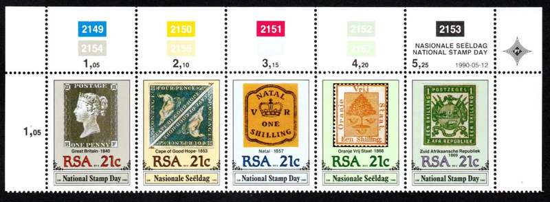RSA 1990/05/12 National Stamp Day Control Blocks