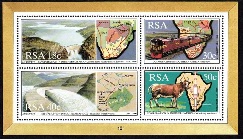 RSA 1990/02/15 Co-operation in Southern Africa Miniature Sheet