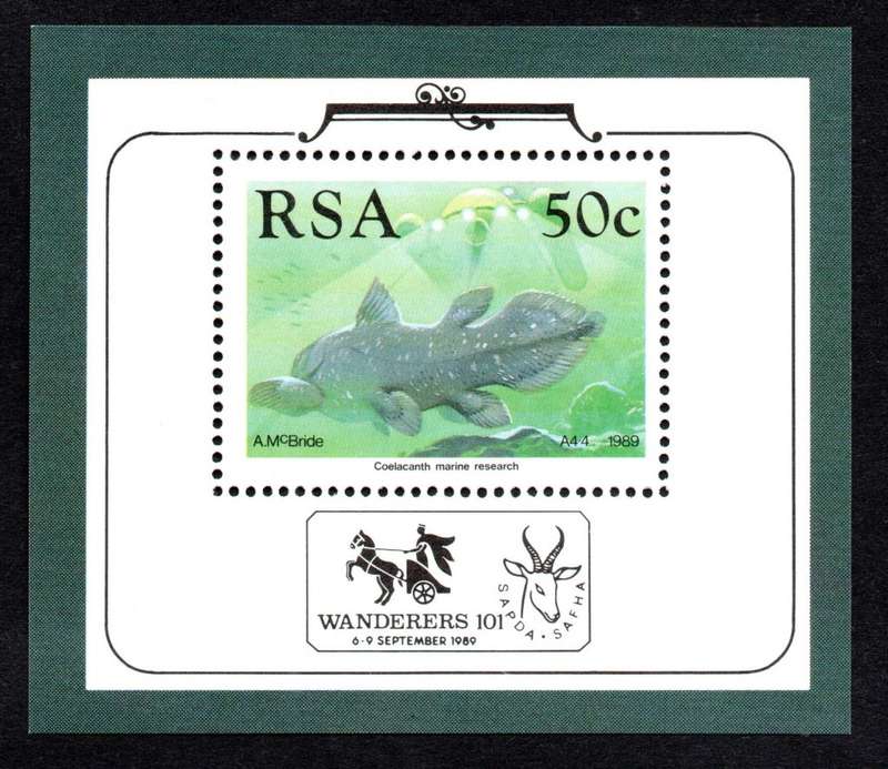 RSA 1989/02/09 Identification of the Coelacanth Miniature Sheet
