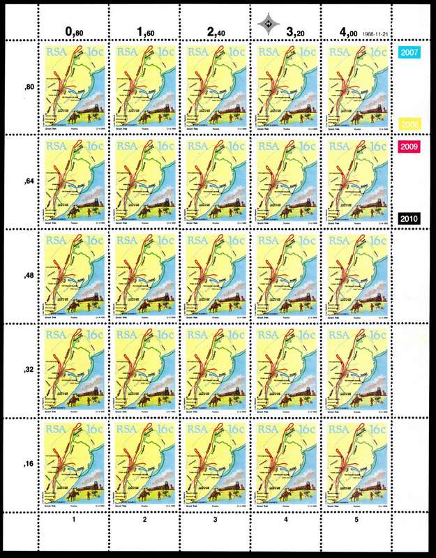 RSA 1989/02/09 Identification of the Coelacanth 16c Complete Sheet of 25