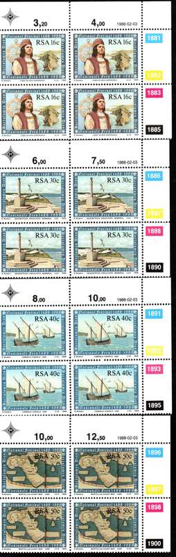 RSA 1988/02/03 500th Anniversary of Discovery of the Cape Control Blocks