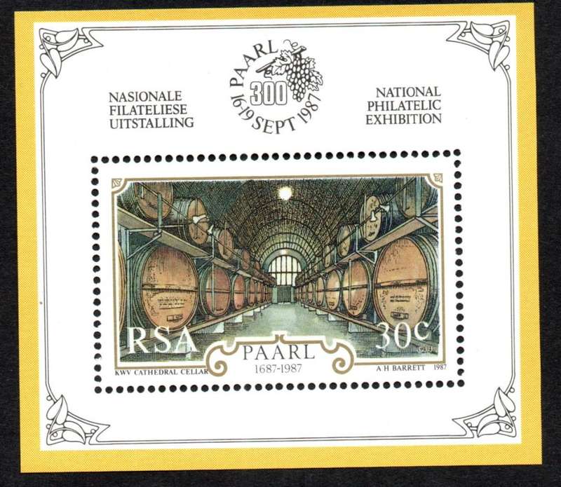 RSA 1987/09/03 300th Anniversary of Paarl Miniature Sheet