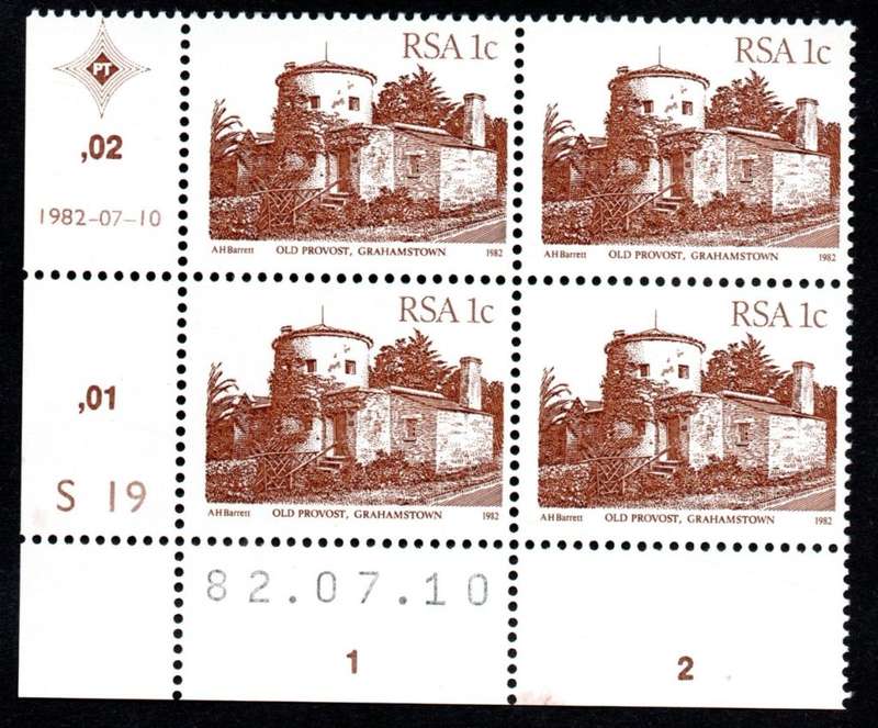 RSA 1982/07/10 4th Definitive issue 1c Cylinder S19 Control Blocks