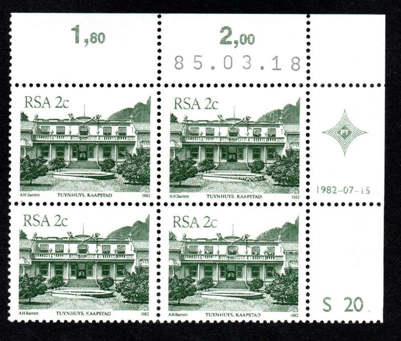 RSA 1983/11/28 4th Definitive issue 2c Cylinder S20 Control Blocks