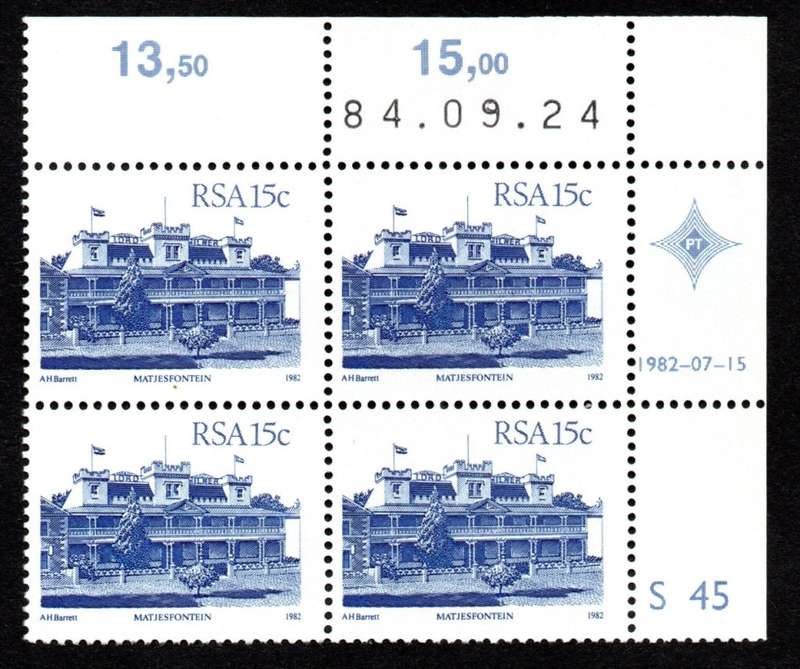 RSA 1984/09/24 4th Definitive issue 15c Cylinder S45 Control Blocks