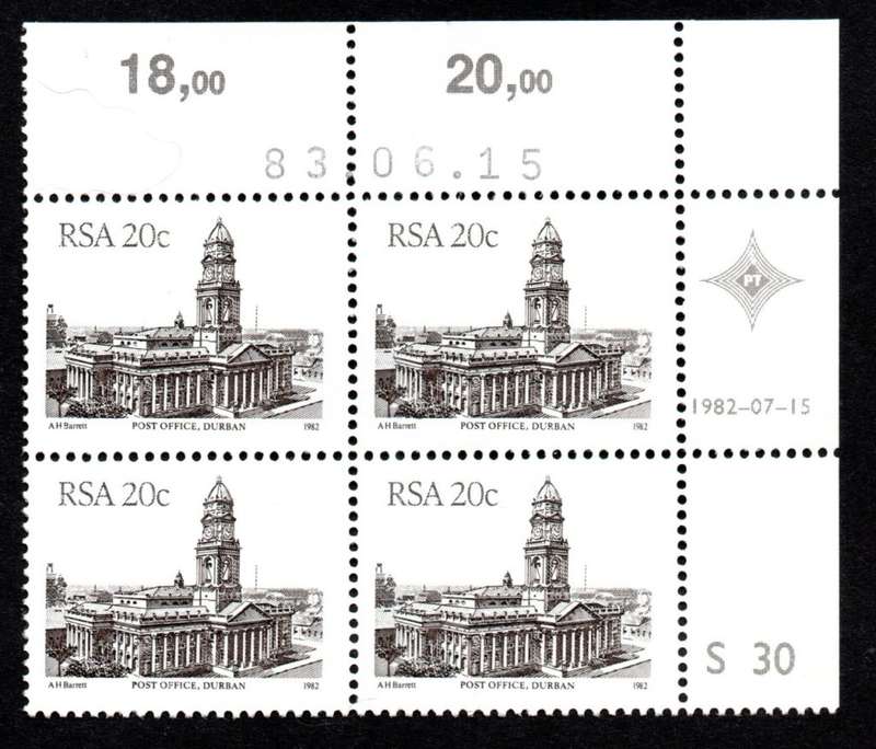 RSA 1983/06/15 4th Definitive issue 20c Cylinder S30 Control Blocks