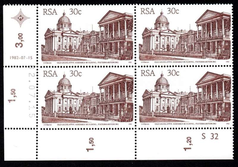 RSA 1982/07/15 4th Definitive issue 30c Cylinder S32 Control Blocks