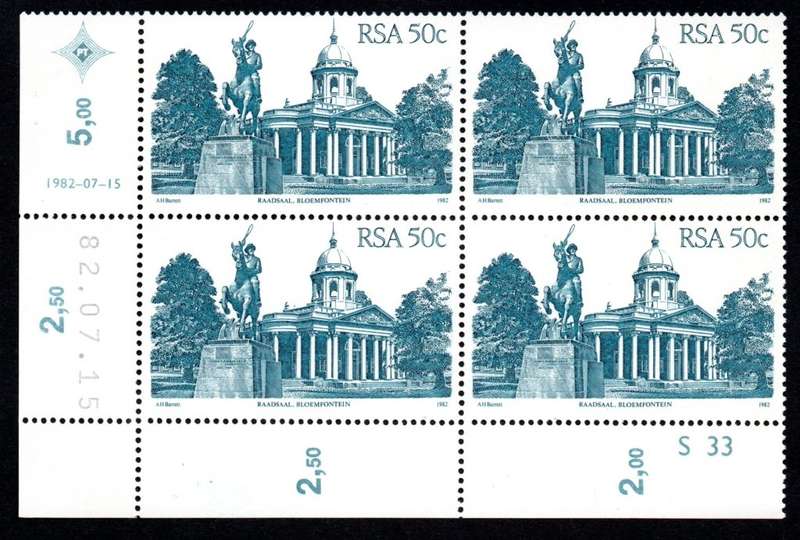 RSA 1982/07/15 4th Definitive issue 50c Cylinder S33 Control Blocks