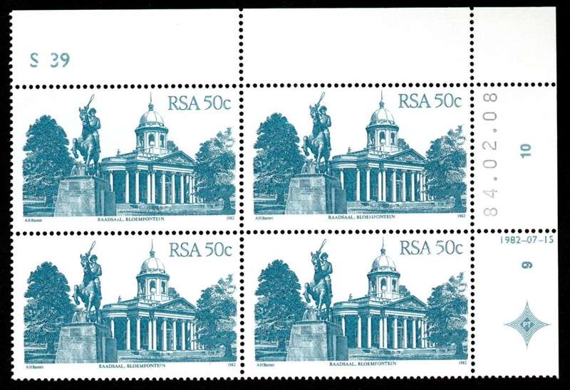 RSA 1984/02/08 4th Definitive issue 50c Cylinder S39 Control Blocks