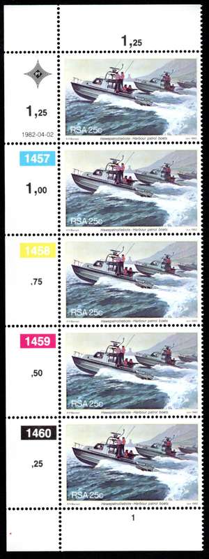 RSA 1982/04/02 Anniversary of Simonstown Control Blocks Set of 16 Errors