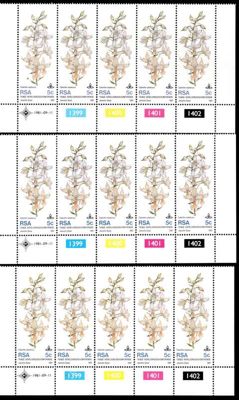 RSA 1981/09/11 Tenth World Orchid Conference Control Blocks Set of 16 Errors