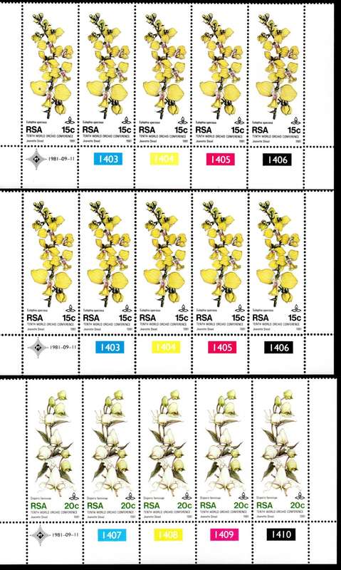 RSA 1981/09/11 Tenth World Orchid Conference Control Blocks Set of 16 Errors