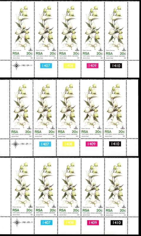 RSA 1981/09/11 Tenth World Orchid Conference Control Blocks Set of 16 Errors