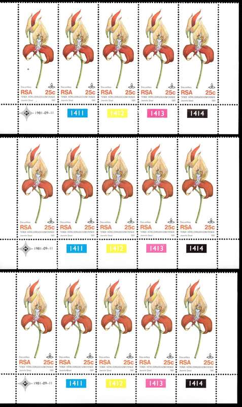 RSA 1981/09/11 Tenth World Orchid Conference Control Blocks Set of 16 Errors