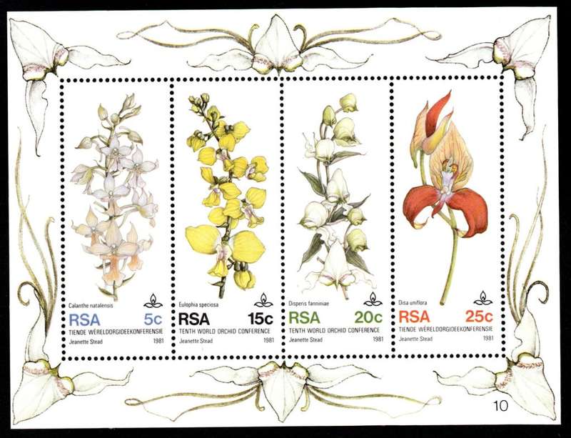 RSA 1981/09/11 Tenth World Orchid Conference Miniature Sheet