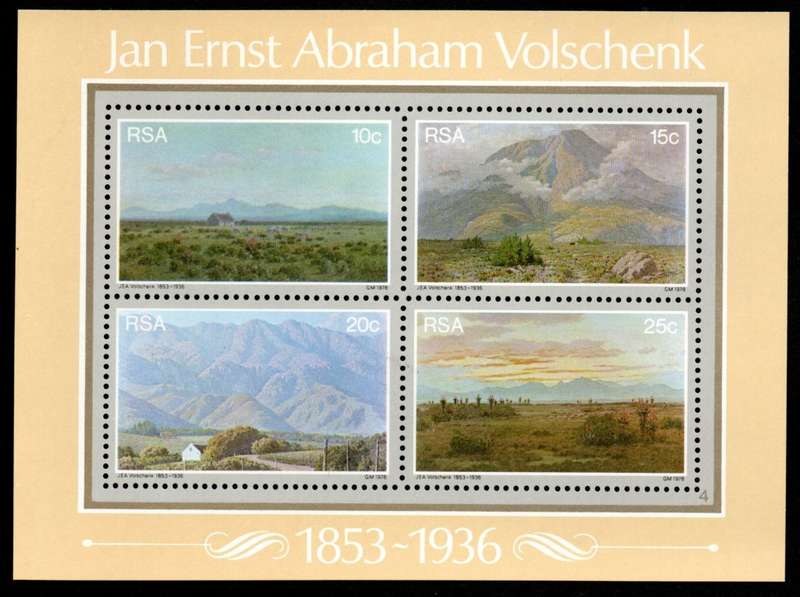 RSA 1978/08/21 Jan Ernest Abraham Volschenk Miniature Sheet