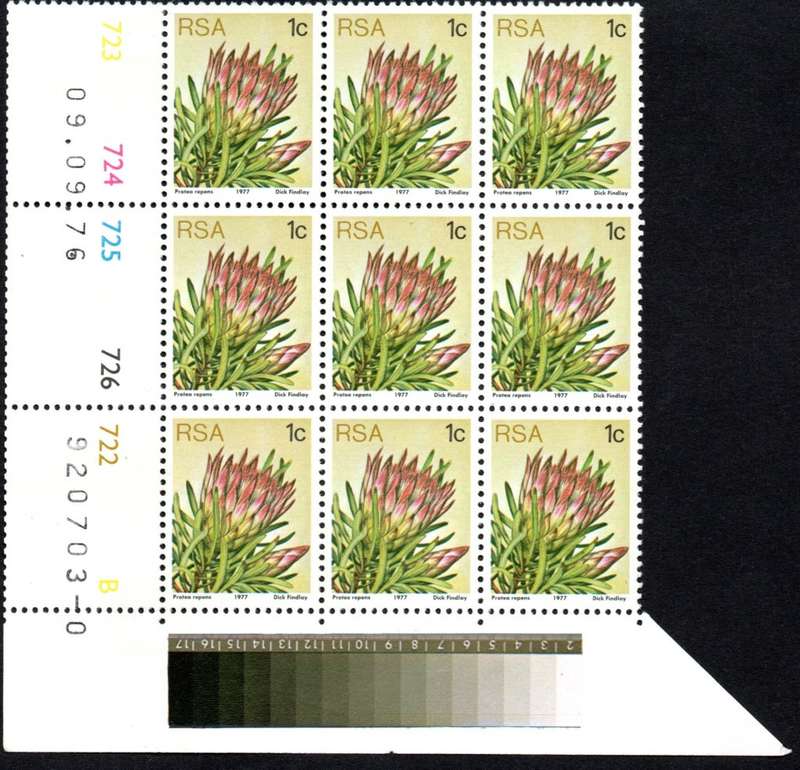 RSA 1976/09/09 3rd Definitive issue 1c Control Blocks Pane B (9)