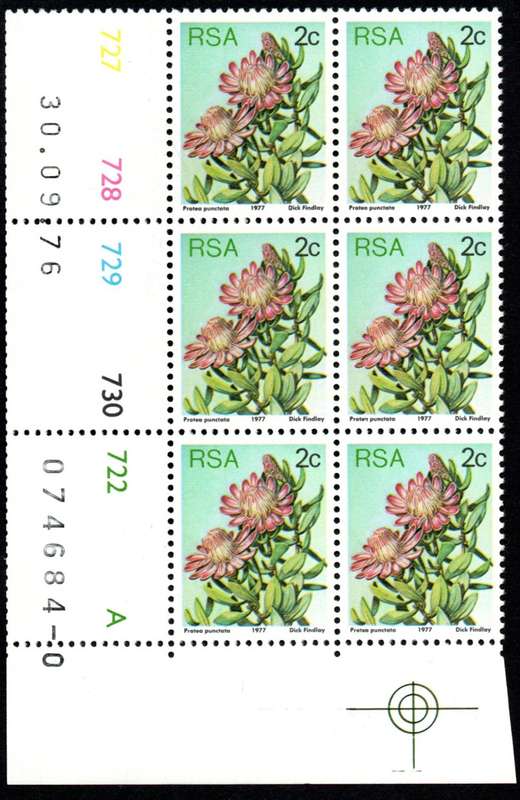 RSA 1976/09/30 3rd Definitive issue 2c Control Blocks Pane A