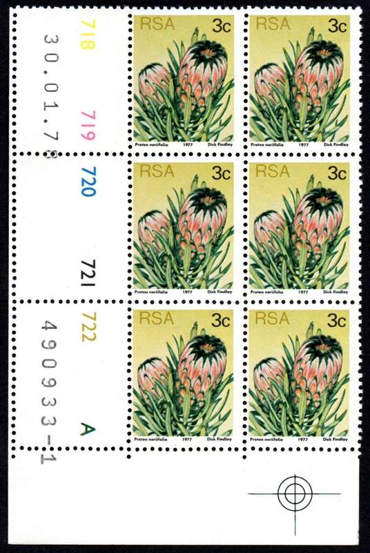 RSA 1978/01/30 3rd Definitive issue 3c Control Blocks Pane A