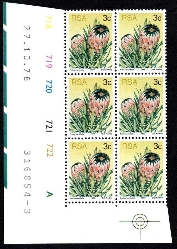 RSA 1978/10/27 3rd Definitive issue 3c Control Blocks Pane A
