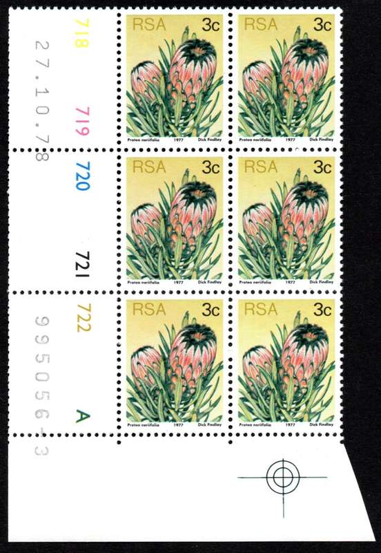 RSA 1978/10/27 3rd Definitive issue 3c Control Blocks Pane A