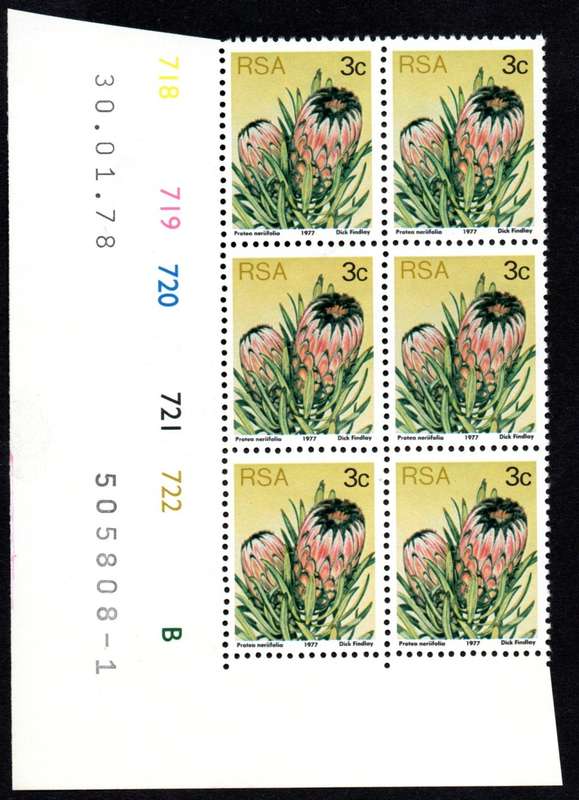 RSA 1978/01/30 3rd Definitive issue 3c Control Blocks Pane B