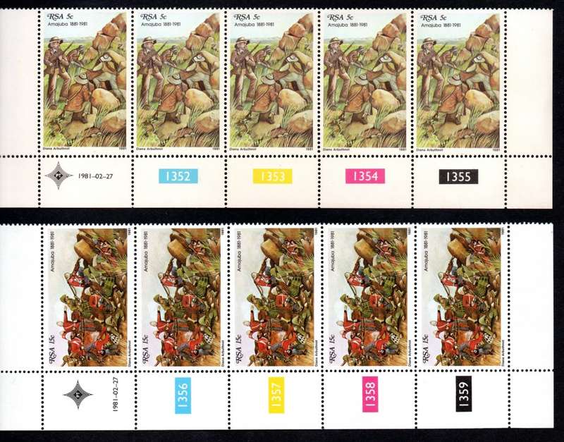 RSA 1981/02/27 Centenary of Battle of Amajuba Control Blocks