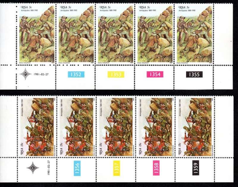 RSA 1981/02/27 Centenary of Battle of Amajuba Control Blocks