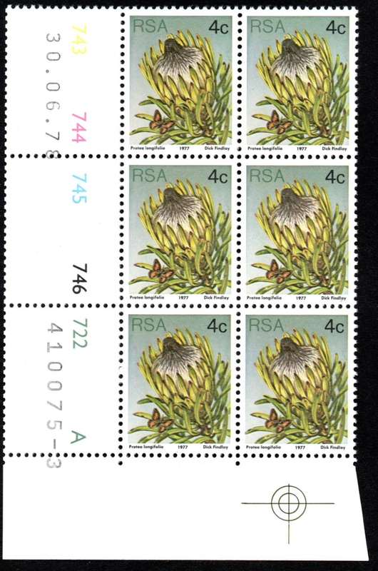 RSA 1978/06/30 3rd Definitive issue 4c Control Blocks Pane A