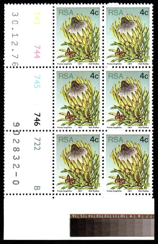RSA 1976/12/30 3rd Definitive issue 4c Control Blocks Pane B