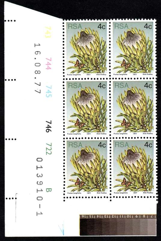 RSA 1977/08/16 3rd Definitive issue 4c Control Blocks Pane B