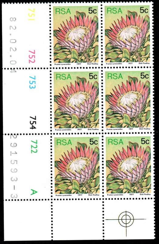RSA 1982/02/04 3rd Definitive issue 5c Control Blocks Pane A