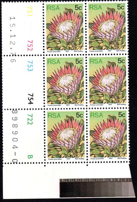 RSA 1976/12/15 3rd Definitive issue 5c Control Blocks Pane B