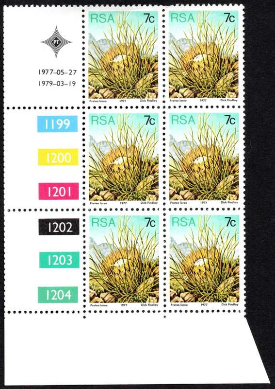 RSA 1977/05/27 & 1979/03/19 3rd Definitive issue 7c Control Blocks