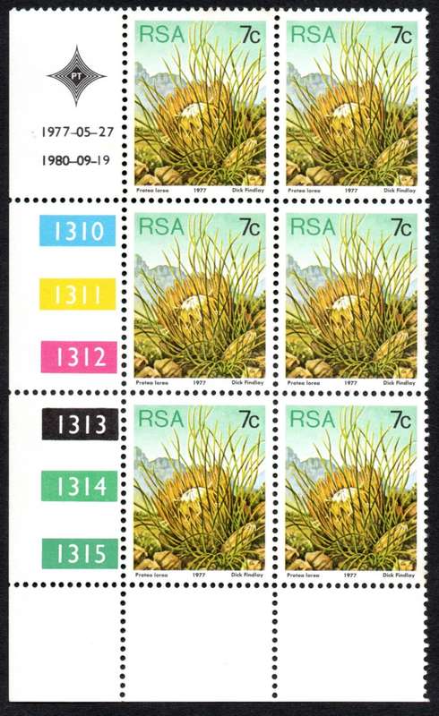 RSA 1977/05/27 & 1979/03/19 3rd Definitive issue 7c Control Blocks