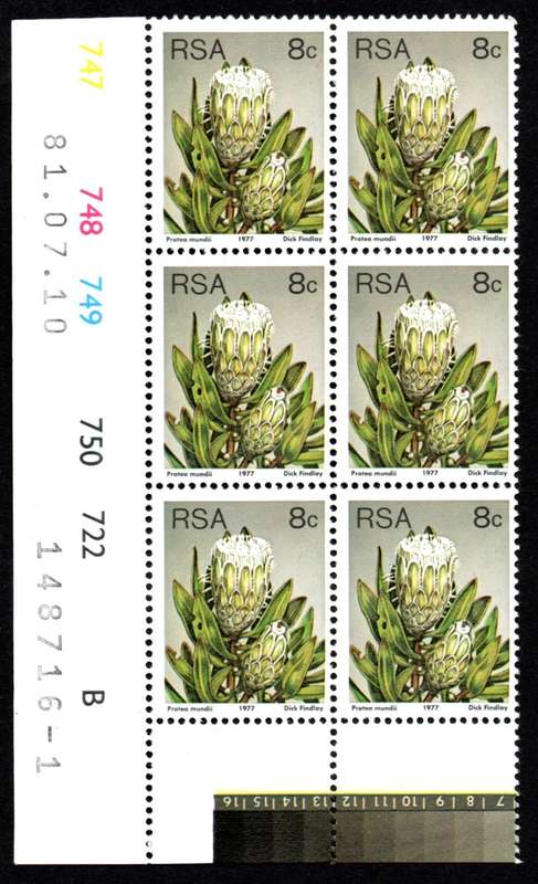 RSA 1981/07/10 3rd Definitive issue 8c Control Blocks Pane B