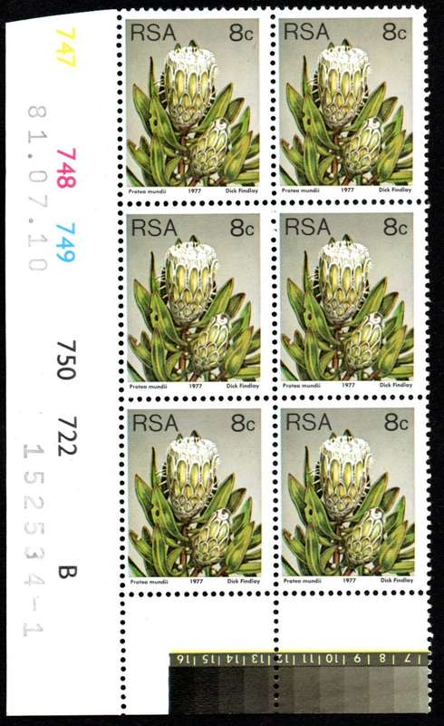 RSA 1981/07/10 3rd Definitive issue 8c Control Blocks Pane B