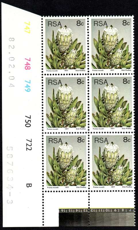 RSA 1982/02/04 3rd Definitive issue 8c Control Blocks Pane B