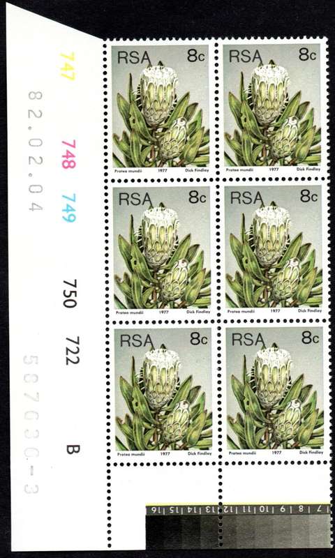 RSA 1982/02/04 3rd Definitive issue 8c Control Blocks Pane B