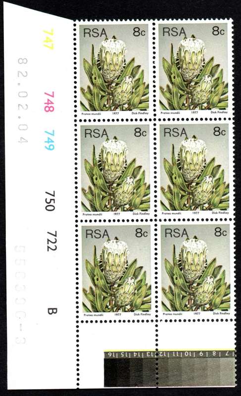 RSA 1982/02/04 3rd Definitive issue 8c Control Blocks Pane B