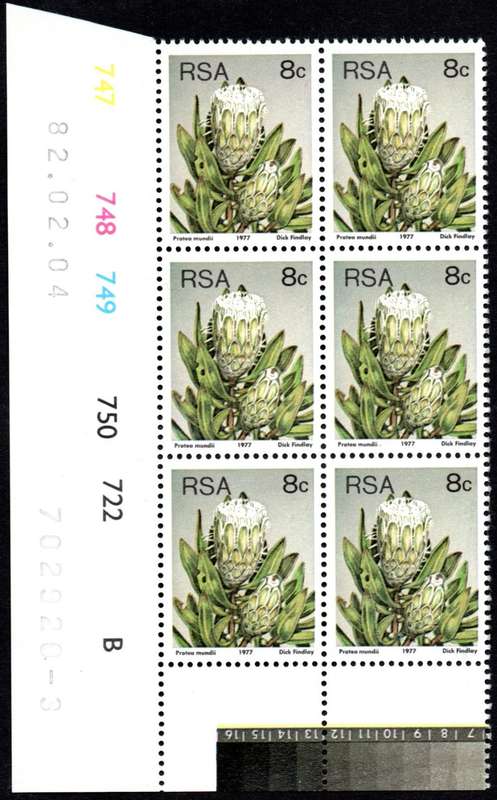 RSA 1982/02/04 3rd Definitive issue 8c Control Blocks Pane B