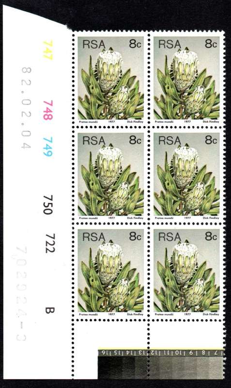 RSA 1982/02/04 3rd Definitive issue 8c Control Blocks Pane B