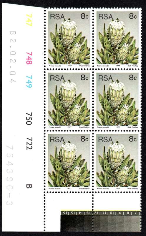 RSA 1982/02/04 3rd Definitive issue 8c Control Blocks Pane B