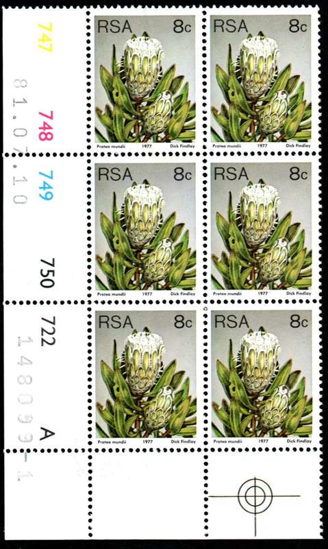 RSA 1981/07/10 3rd Definitive issue 8c Control Blocks Pane A