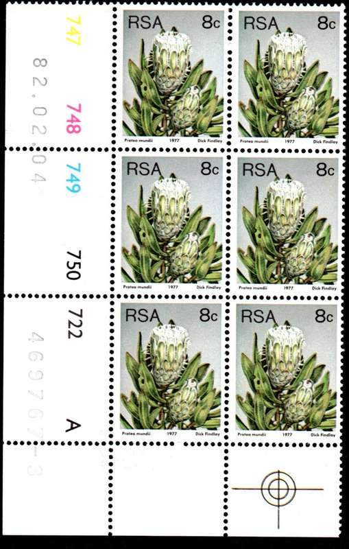 RSA 1982/02/04 3rd Definitive issue 8c Control Blocks Pane A