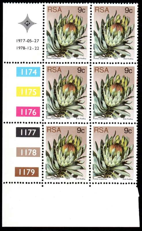 RSA 1977/05/27 & 1978/12/22 3rd Definitive issue 9c Control Blocks